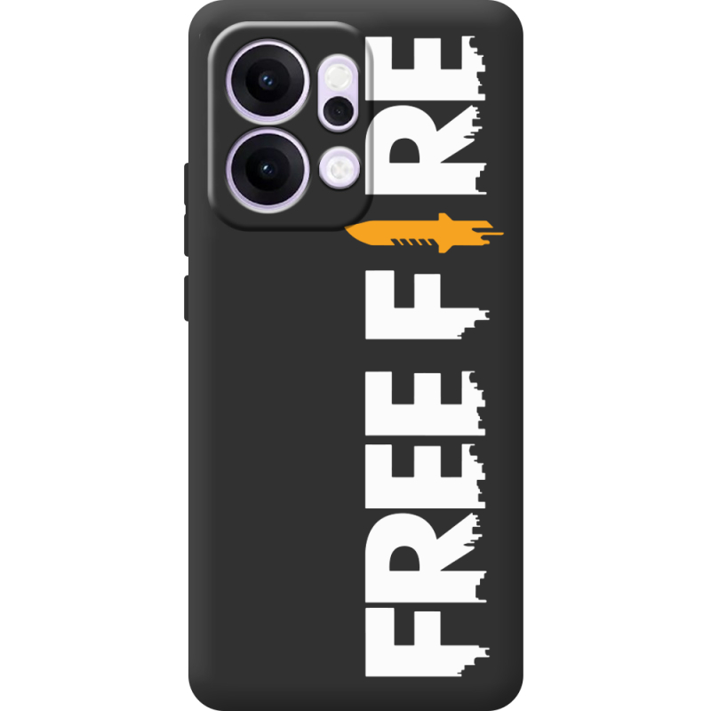 Чорний чохол BoxFace OPPO Reno 14 5G Free Fire White Logo