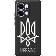 Чорний чохол BoxFace OPPO Reno 14 5G Тризуб монограмма ukraine