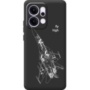 Чорний чохол BoxFace OPPO Reno 14 5G Військовий літак