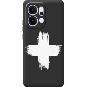 Чорний чохол BoxFace OPPO Reno 14 5G Білий хрест ЗСУ