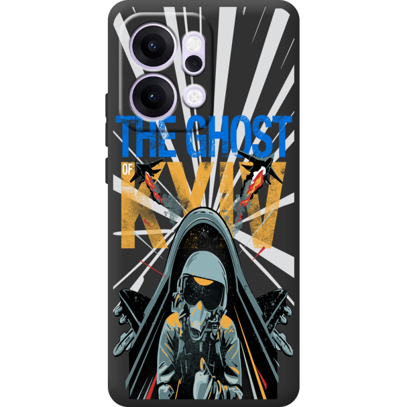 Чорний чохол BoxFace OPPO Reno 14 5G Привид Києва в дії