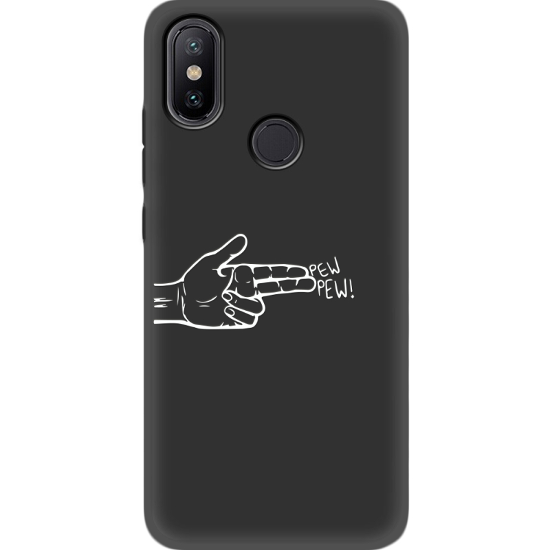 Черный чехол Uprint Xiaomi Mi 6X / A2 Pew Pew