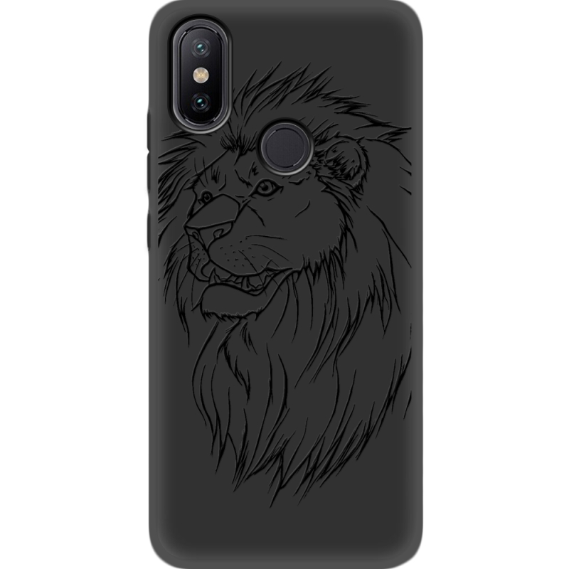 Черный чехол Uprint Xiaomi Mi 6X / A2 Lion