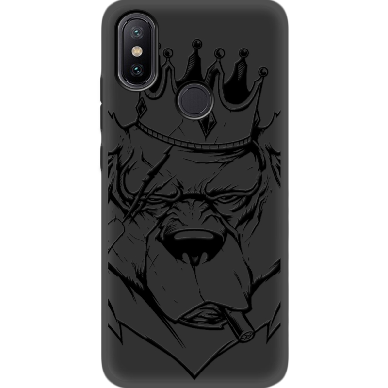 Черный чехол Uprint Xiaomi Mi 6X / A2 Bear King