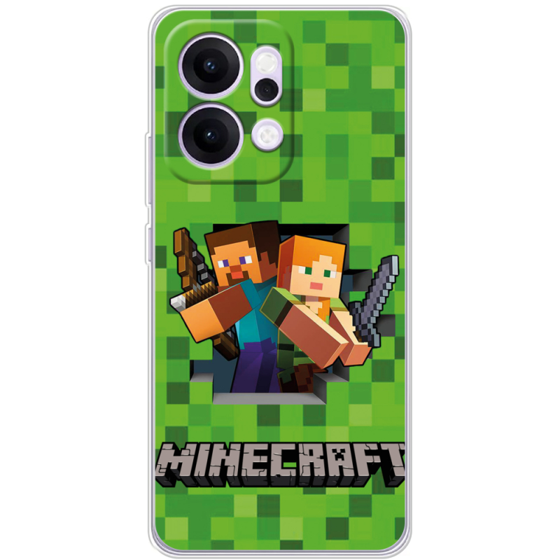 Чохол BoxFace OPPO Reno 14 Pro 5G Майнкрафт Стів і Алекс