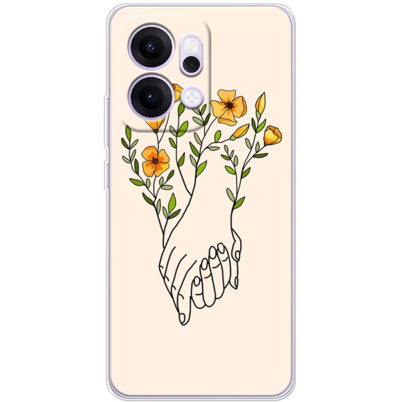 Чохол BoxFace OPPO Reno 14 Pro 5G Flower Hands