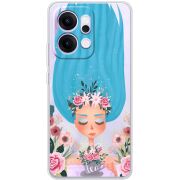 Прозорий чохол BoxFace OPPO Reno 14 Pro 5G Blue Hair