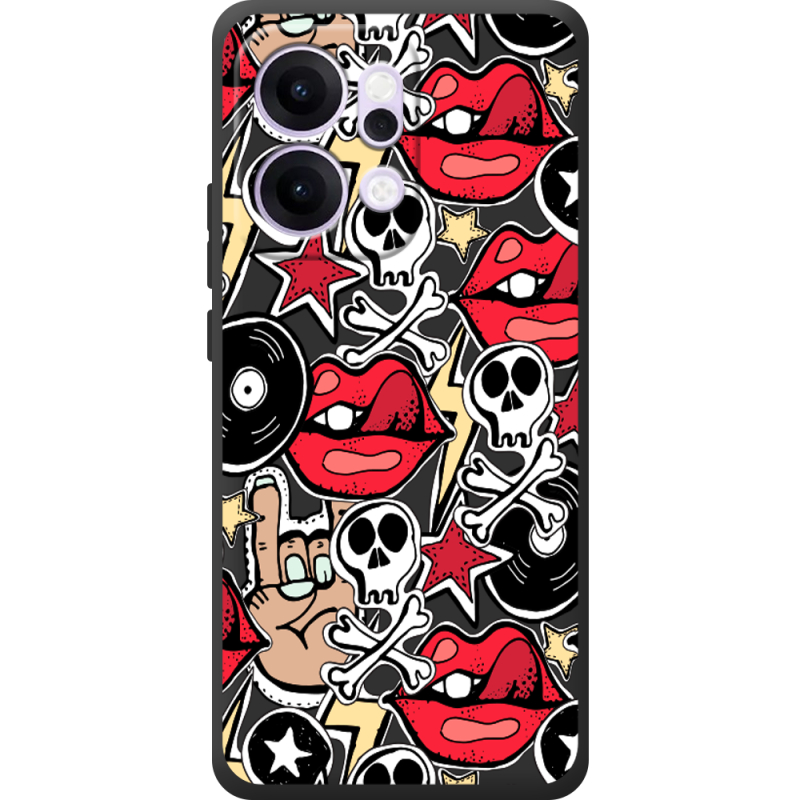 Чорний чохол BoxFace OPPO Reno 14 Pro 5G Rock Graffiti