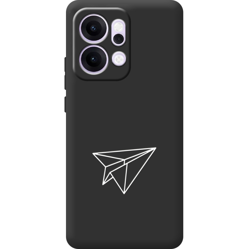 Чорний чохол BoxFace OPPO Reno 14 Pro 5G Paper Plane