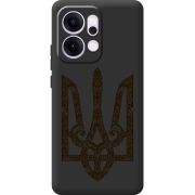 Чорний чохол BoxFace OPPO Reno 14 Pro 5G Ukrainian Trident