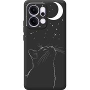 Чорний чохол BoxFace OPPO Reno 14 Pro 5G Місячний кіт