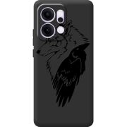 Чорний чохол BoxFace OPPO Reno 14 Pro 5G Wolf and Raven