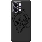 Чорний чохол BoxFace OPPO Reno 14 Pro 5G Skull and Roses