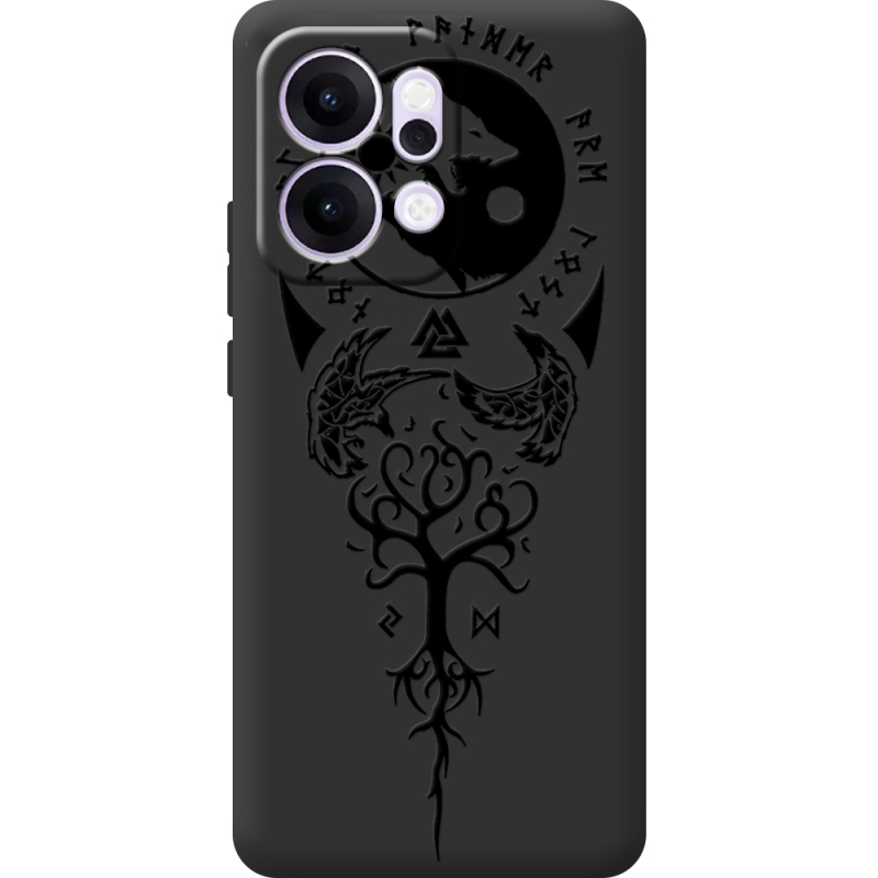 Чорний чохол BoxFace OPPO Reno 14 Pro 5G Hugin and Munin