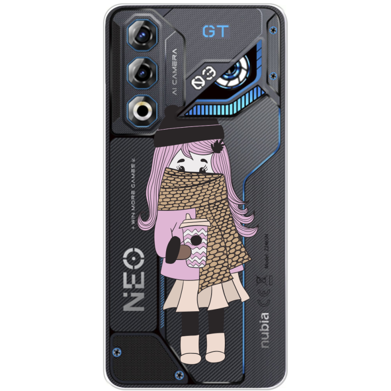 Прозорий чохол BoxFace Nubia Neo 3 GT 5G Winter Morning Girl