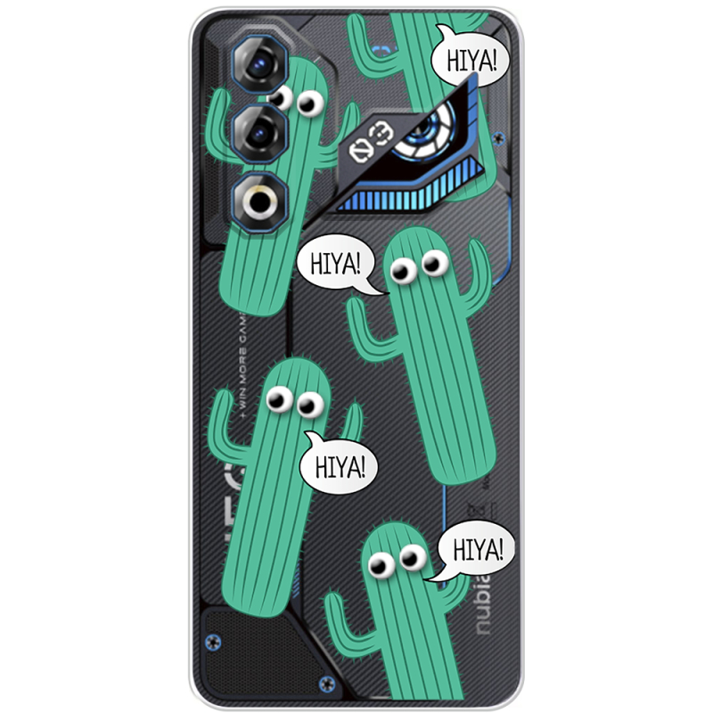 Прозорий чохол BoxFace Nubia Neo 3 GT 5G с 3D-глазками HIYA