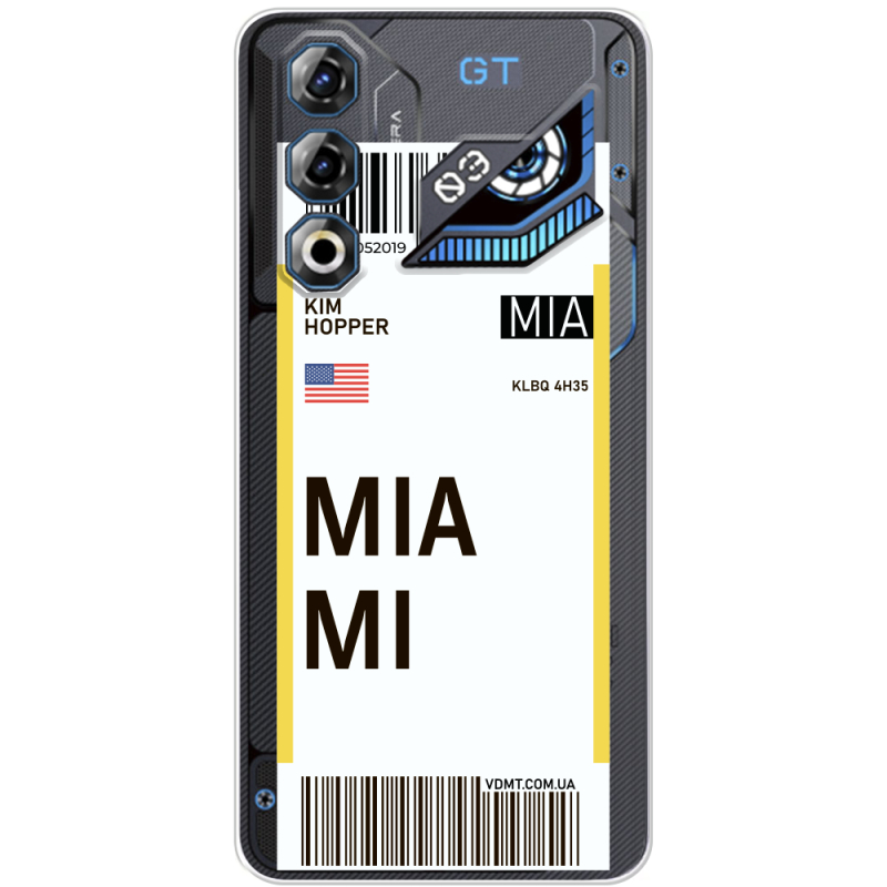 Прозорий чохол BoxFace Nubia Neo 3 GT 5G Ticket Miami