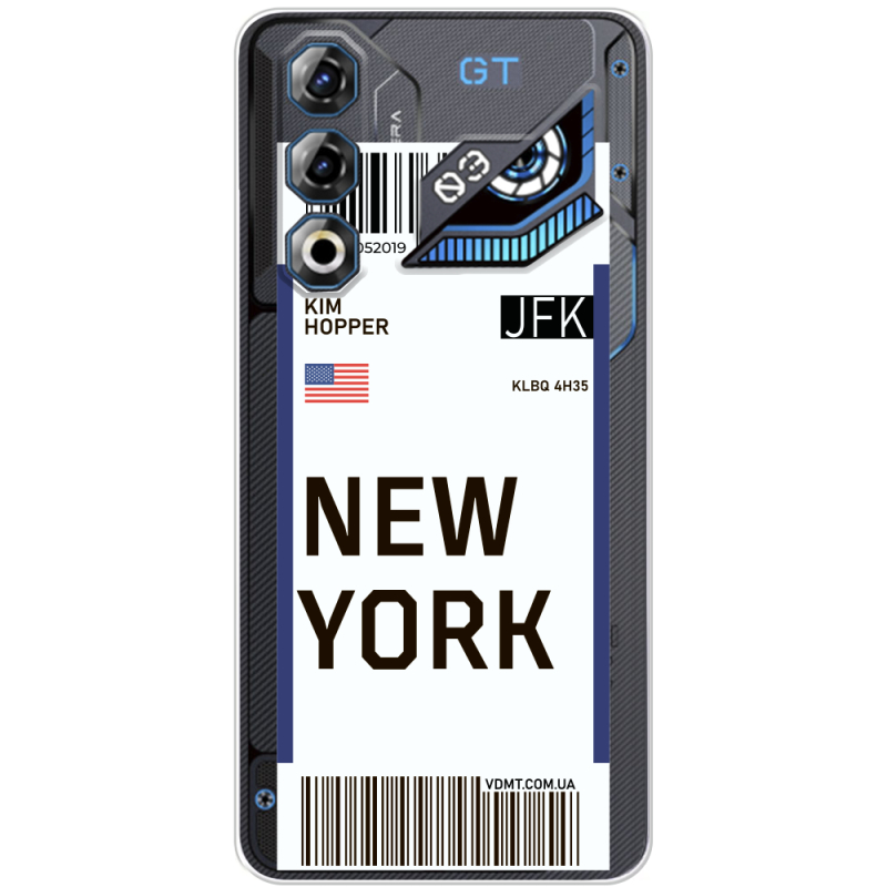 Прозорий чохол BoxFace Nubia Neo 3 GT 5G Ticket New York