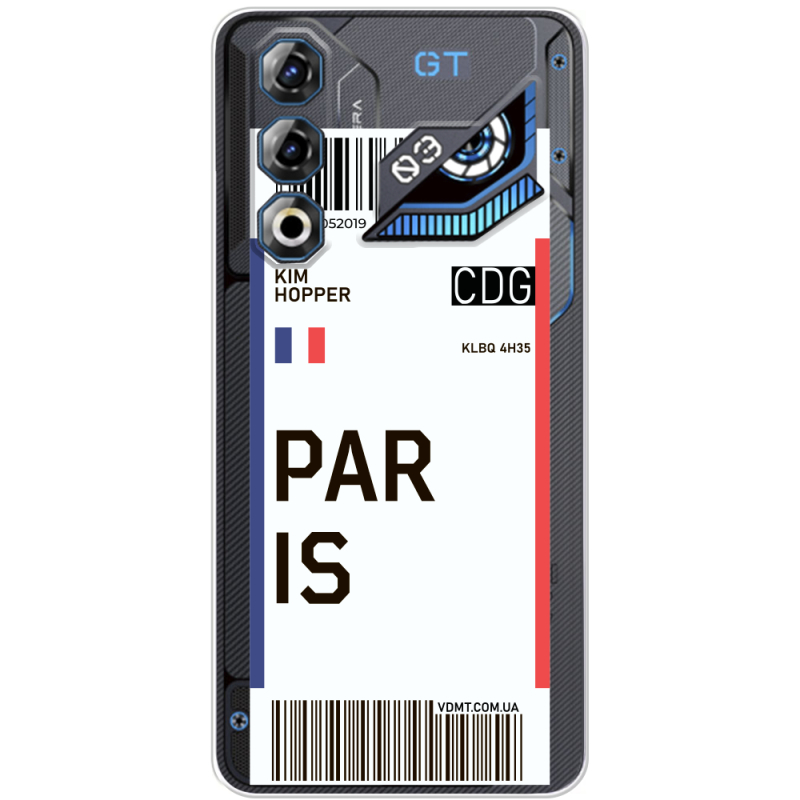 Прозорий чохол BoxFace Nubia Neo 3 GT 5G Ticket Paris
