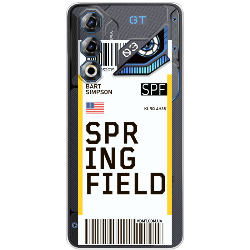 Прозорий чохол BoxFace Nubia Neo 3 GT 5G Ticket Springfield