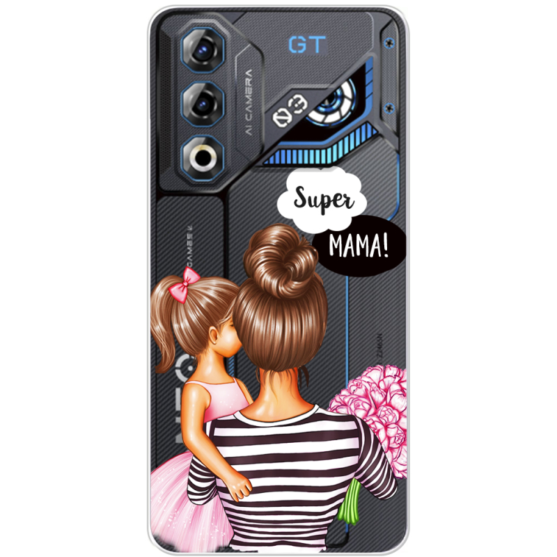 Прозорий чохол BoxFace Nubia Neo 3 GT 5G Super Mama and Daughter