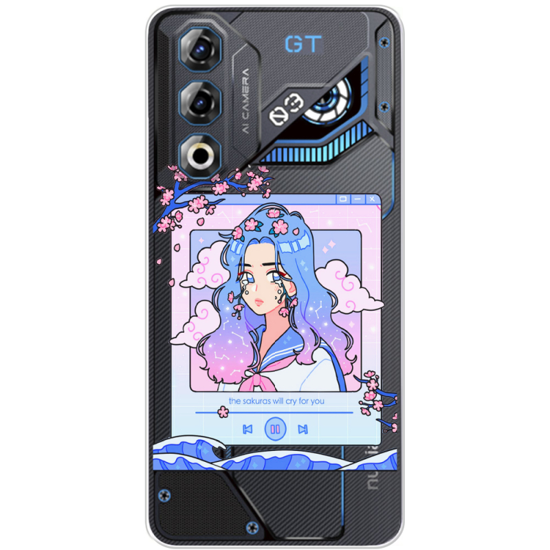 Прозорий чохол BoxFace Nubia Neo 3 GT 5G The Sakuras Will Cry For You