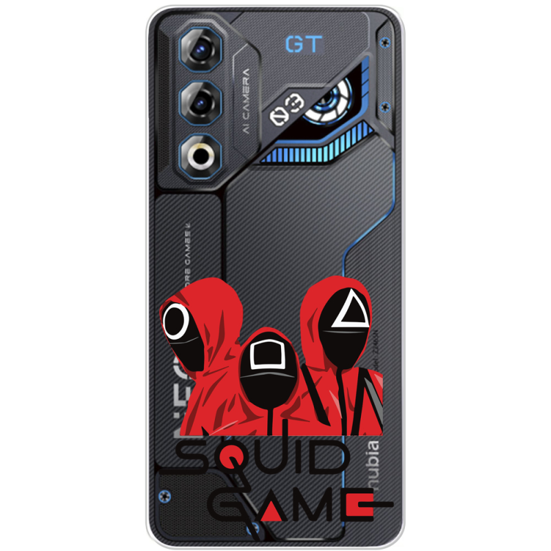 Прозорий чохол BoxFace Nubia Neo 3 GT 5G siquid game люди в красном