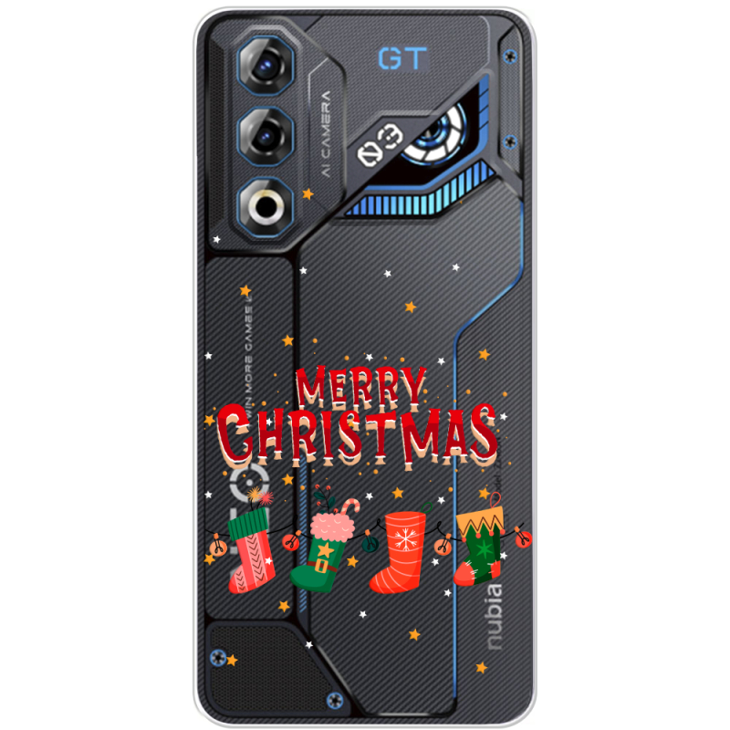 Прозорий чохол BoxFace Nubia Neo 3 GT 5G Merry Christmas