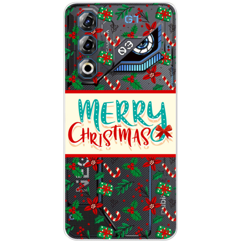 Прозорий чохол BoxFace Nubia Neo 3 GT 5G Vintage Christmas Pattern
