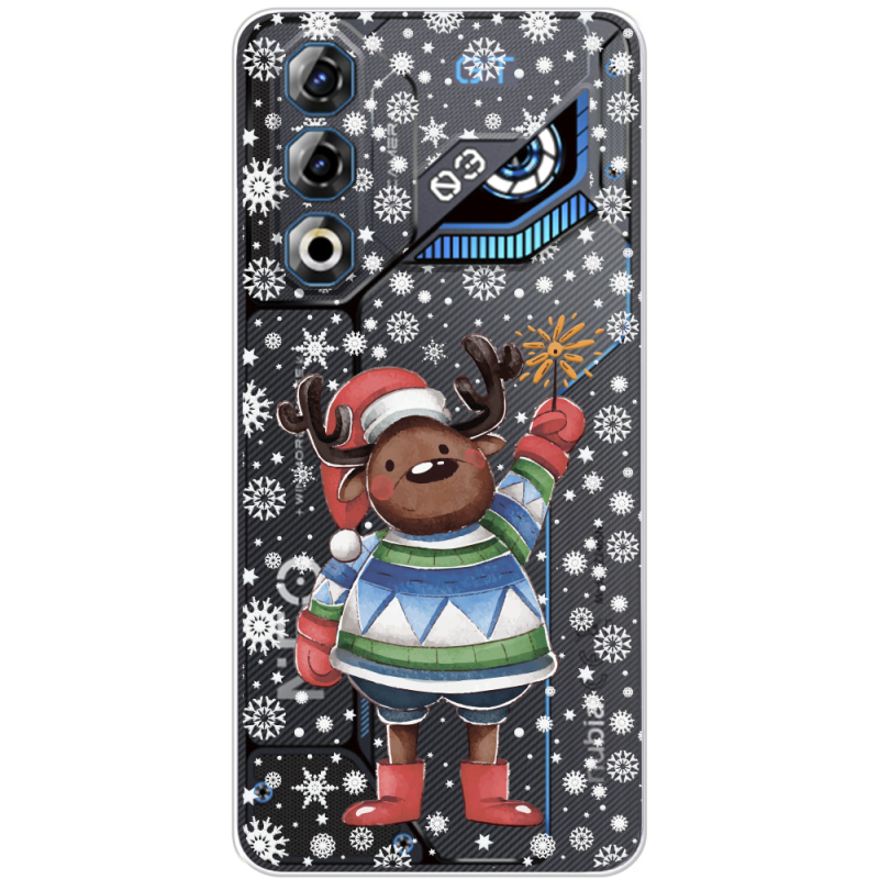 Прозорий чохол BoxFace Nubia Neo 3 GT 5G Christmas Deer with Snow