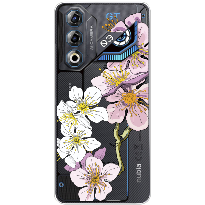 Прозорий чохол BoxFace Nubia Neo 3 GT 5G Cherry Blossom