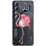 Прозорий чохол BoxFace Nubia Neo 3 GT 5G Floral Flamingo