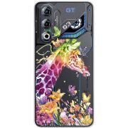 Прозорий чохол BoxFace Nubia Neo 3 GT 5G Colorful Giraffe