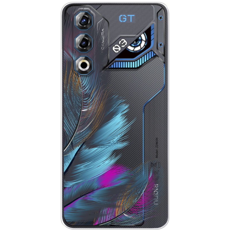 Прозорий чохол BoxFace Nubia Neo 3 GT 5G Feathers