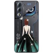 Чохол зі стразами Nubia Neo 3 GT 5G Girl in the green dress