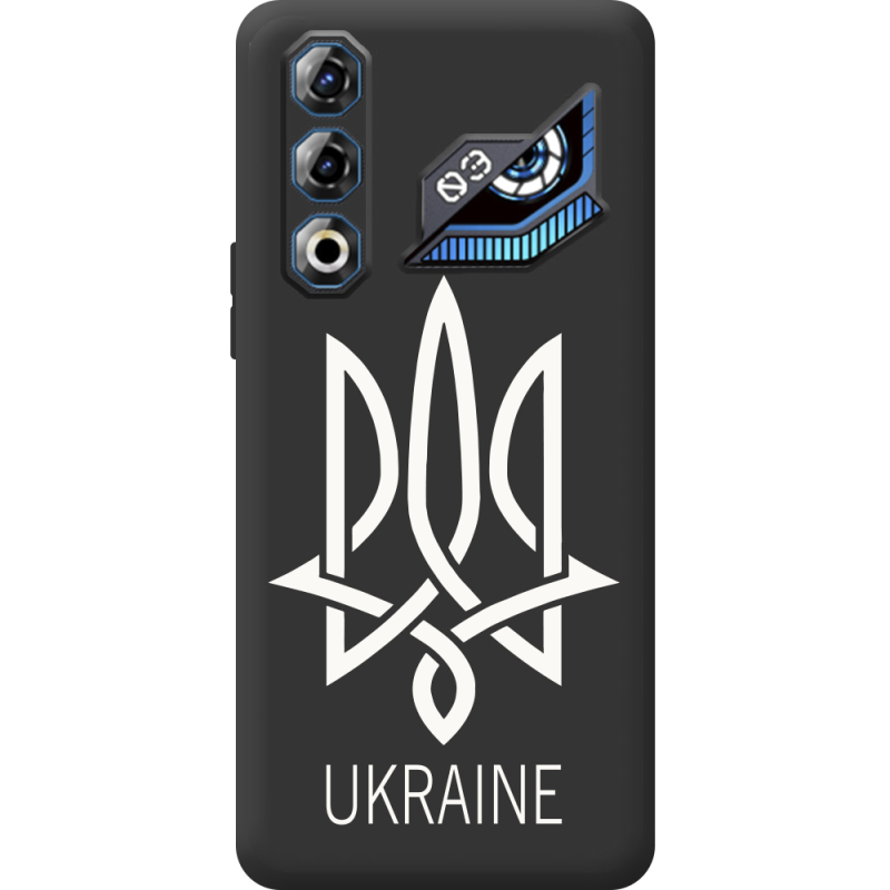 Чорний чохол BoxFace Nubia Neo 3 GT 5G Тризуб монограмма ukraine