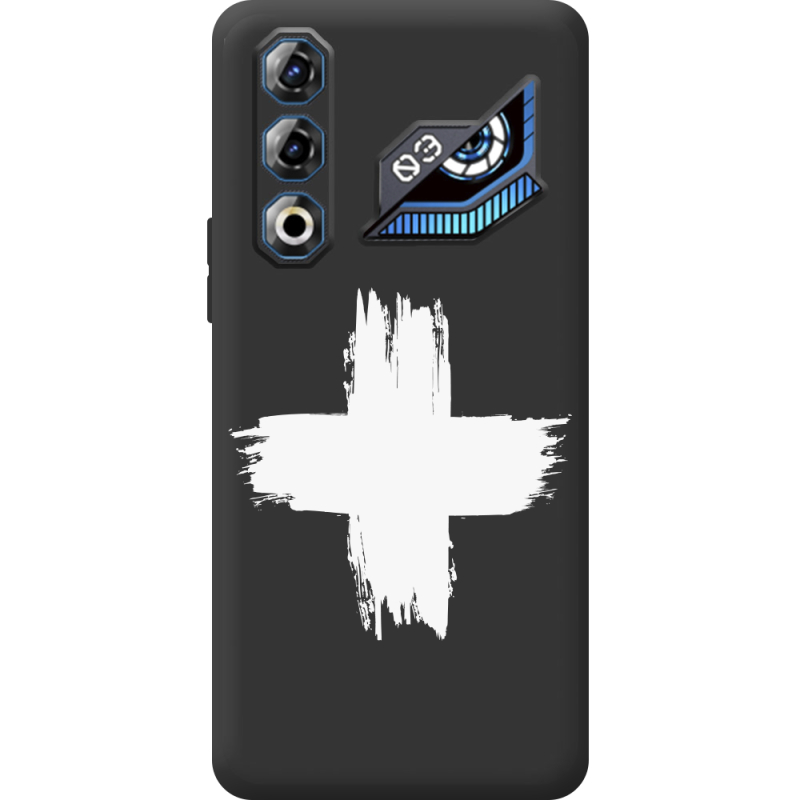 Чорний чохол BoxFace Nubia Neo 3 GT 5G Білий хрест ЗСУ