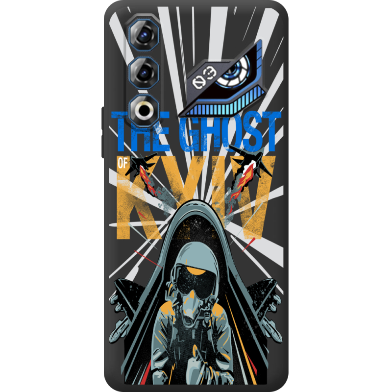 Чорний чохол BoxFace Nubia Neo 3 GT 5G Привид Києва в дії