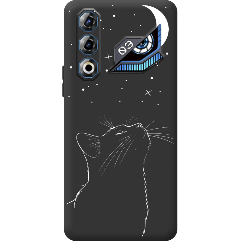 Чорний чохол BoxFace Nubia Neo 3 GT 5G Місячний кіт