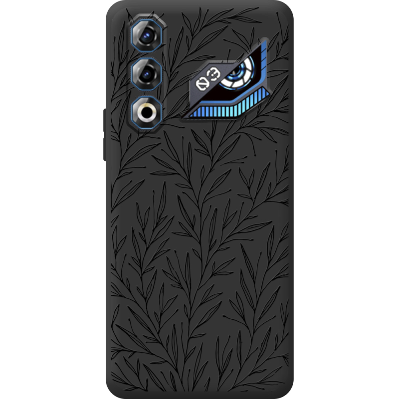Чорний чохол BoxFace Nubia Neo 3 GT 5G Leaves