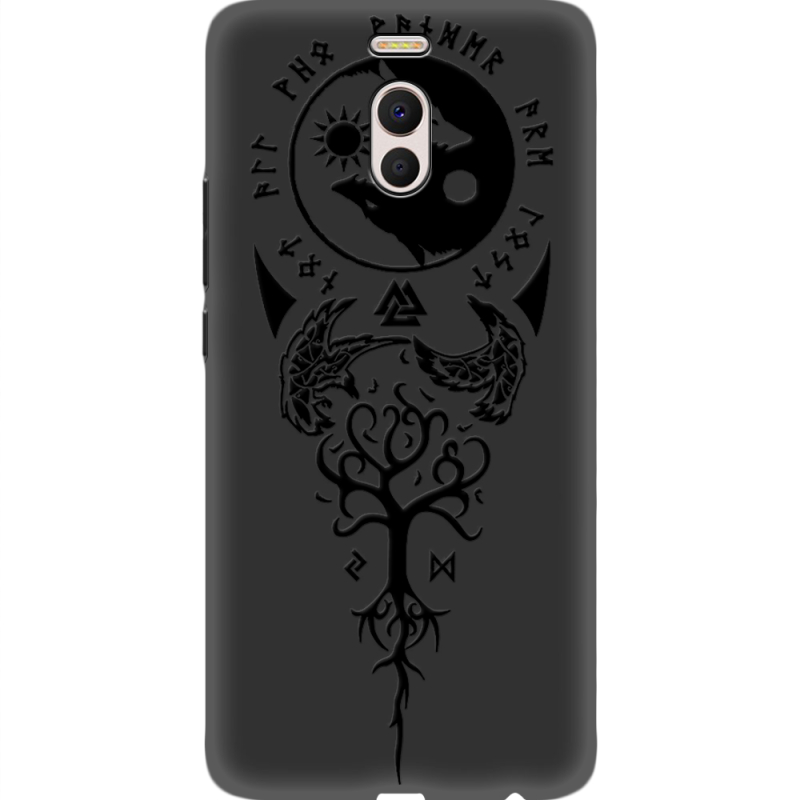 Черный чехол Uprint Meizu M6 Note Hugin and Munin