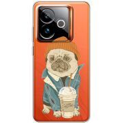 Прозорий чохол BoxFace Realme GT 7 5G Dog Coffeeman