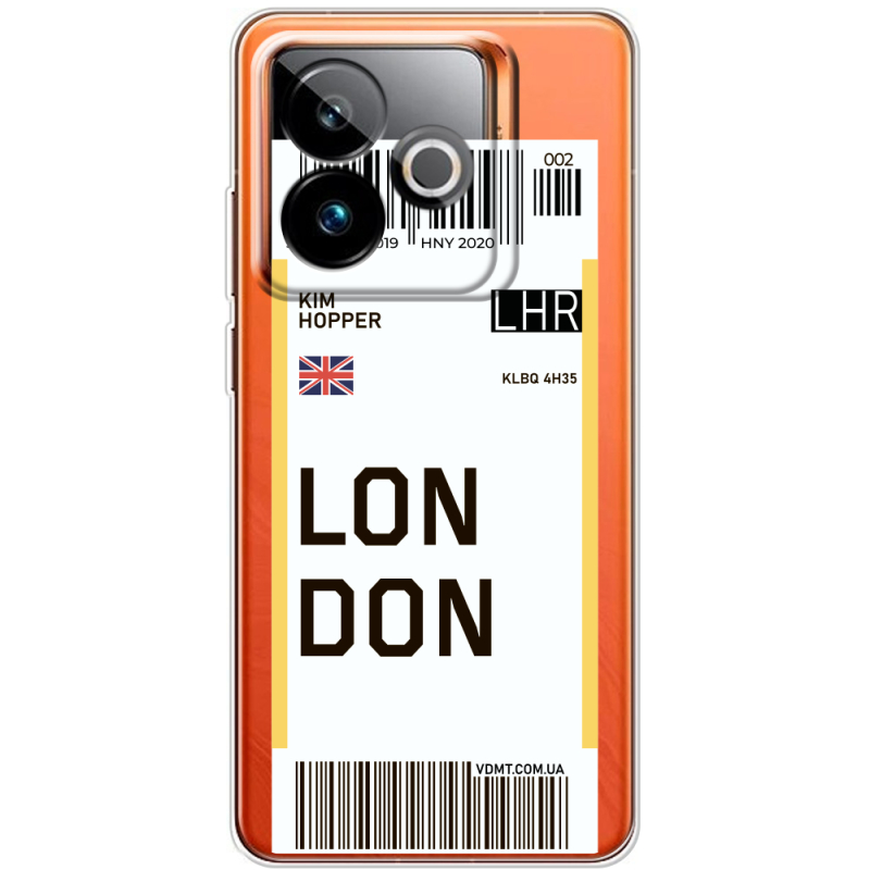 Прозорий чохол BoxFace Realme GT 7 5G Ticket London