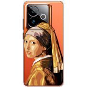 Прозорий чохол BoxFace Realme GT 7 5G Девушка с жемчужной серёжкой