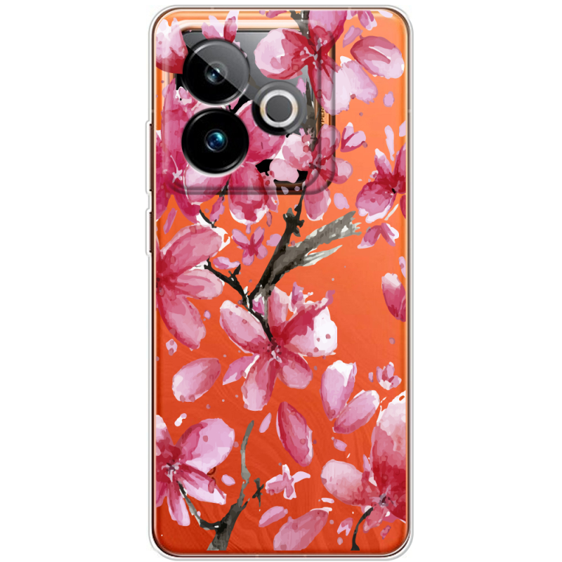 Прозорий чохол BoxFace Realme GT 7 5G Pink Magnolia