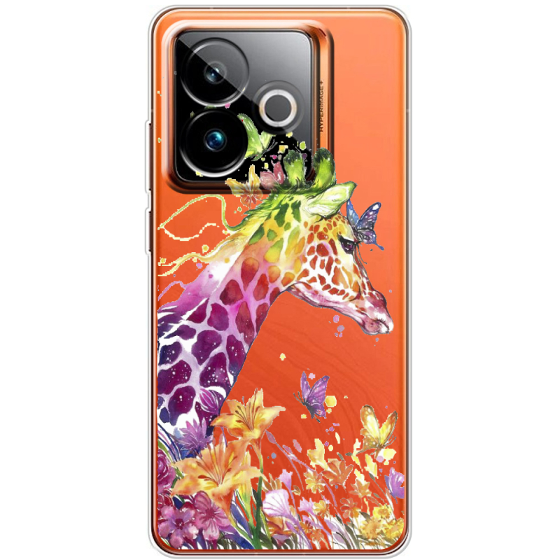 Прозорий чохол BoxFace Realme GT 7 5G Colorful Giraffe