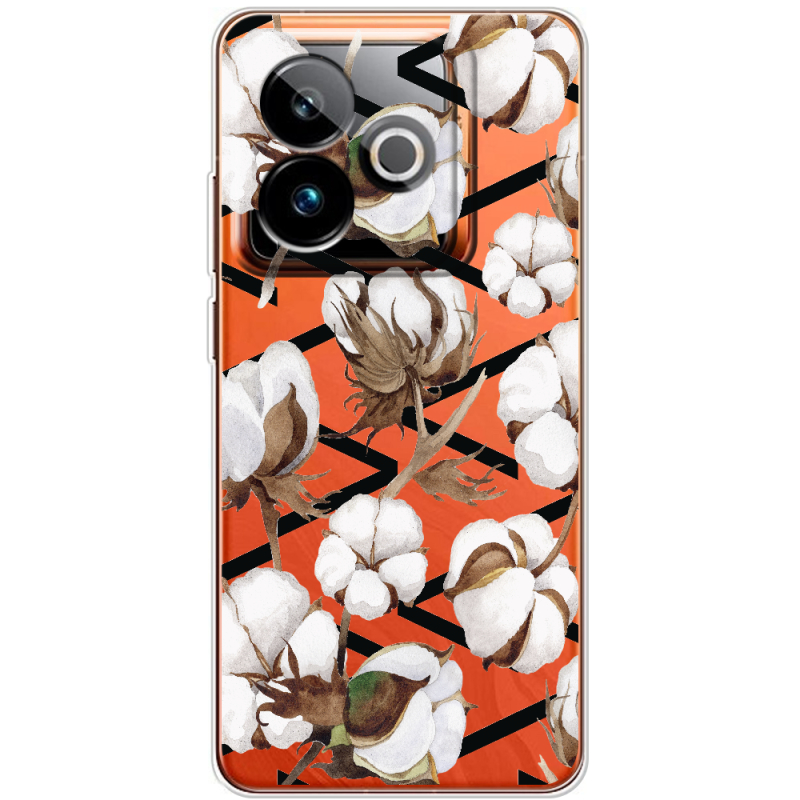Прозорий чохол BoxFace Realme GT 7 5G Cotton flowers