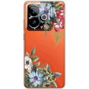 Прозорий чохол BoxFace Realme GT 7 5G Floral