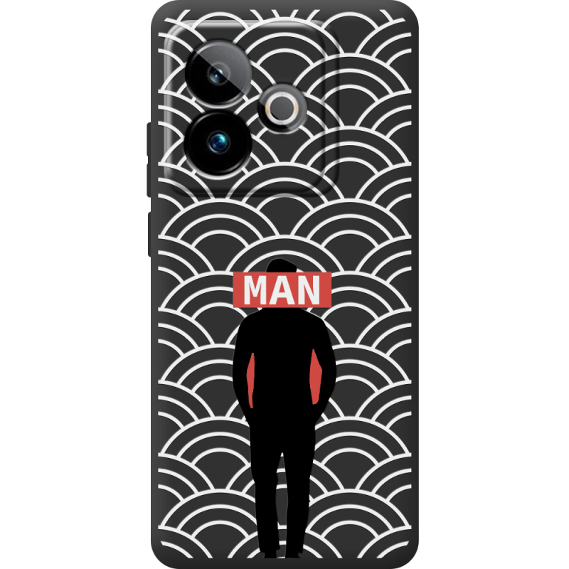 Чорний чохол BoxFace Realme GT 7 5G Man Pattern