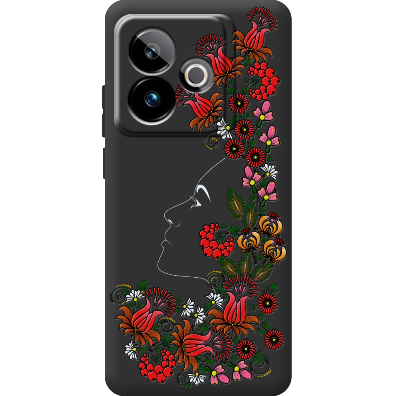 Чорний чохол BoxFace Realme GT 7 5G 3D Ukrainian Muse